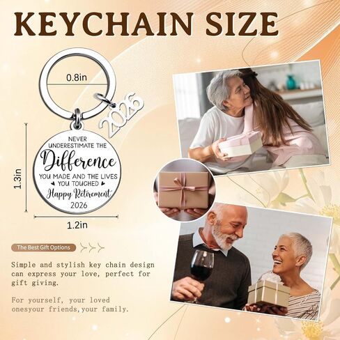 Retirement Gift for Woman 2026 Happy Retirement Keychain Gifts for Women Men Cool Retired Gifts for Coworker Boss Employee Teacher Nurse Happy Retired Stuff in Saudi Arabia