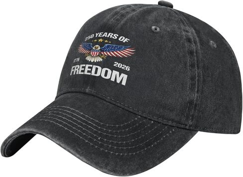 USA Birthday Hat 1776 2026 250 Years Anniversary Baseball Cap Adjustable Washed Cotton Hat for Men Women in Kuwait