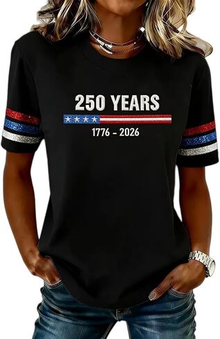 Beopjesk Women's Short Sleeve 4th of July Patriotic T-Shirt Summer Independence Day America Flag Raglans Graphic Tees Tops in Saudi Arabia