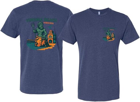 Virginia Beach Virginia Vintage Design Souvenir Unisex Cotton Crew Neck T-Shirt in Kuwait