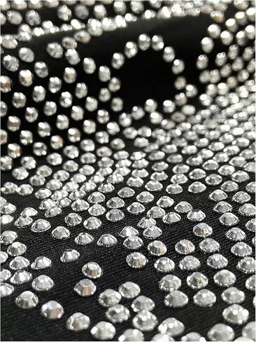 SHENHE Women's Sparkly Floral Rhinestone Tops Glitter Bling Short Sleeve Crew Neck Casual T Shirts in Saudi Arabia