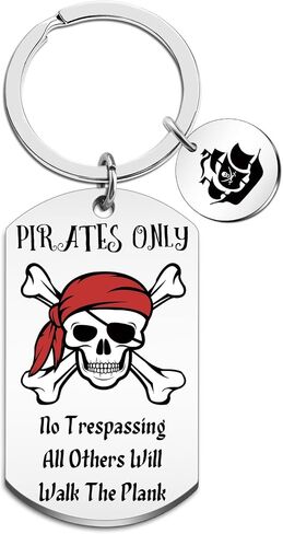 Pirate Gifts for Men Pirates Only Keychains Vintage Pirate Accessories for Men Crew Charm Skeleton Gift Basket for Him in Saudi Arabia