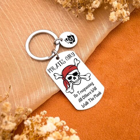 Pirate Gifts for Men Pirates Only Keychains Vintage Pirate Accessories for Men Crew Charm Skeleton Gift Basket for Him in Saudi Arabia