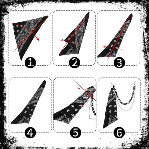 Ymapinc Bandana Pants Chain للجينز، سلسلة Punk Y2K Jean للرجال، سلاسل الخصر الهيب هوب، مجوهرات الجرونج / الهذيان / ملابس الشارع، إكسسوارات الزي بنمط بيزلي in Kuwait