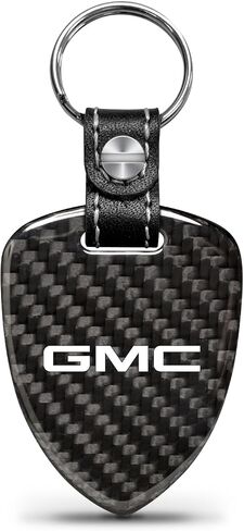 iPick Image Real Black Carbon Fiber Large Shield-Style Key Chain Official Licensed for GMC in Kuwait