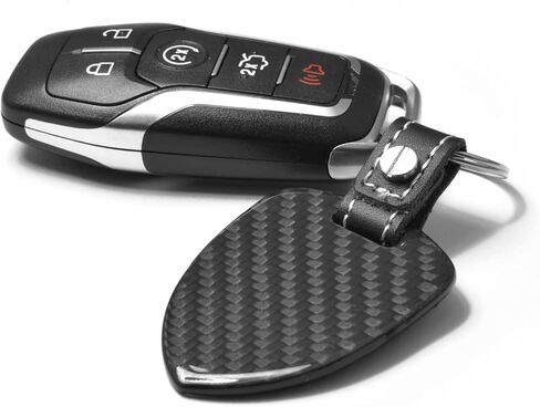 iPick Image Real Black Carbon Fiber Large Shield-Style Key Chain Official Licensed for GMC in Kuwait