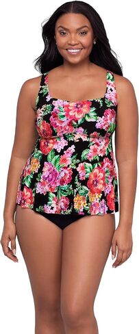 Trimshaper Women's Adjustable Maddie Swim Tankini Top with Built-in Bra Support and Back Closure in Saudi Arabia