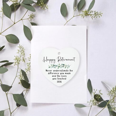 Retirement Gifts for Woman Never Ceramic Ornament Underestimate The Difference You Made Happy Retirement Gift for Teacher Coworker Nurse Friend Christmas Tree Decoration in Kuwait