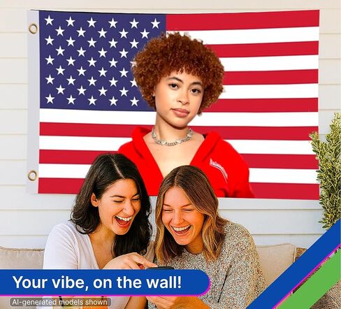 3x5 Ft Ice Rapper Spice Polyester Flag with 2 Grommets - Fun Tapestry Cool Wall Single Sided Flags for Decor College Dorm Room Guys - Icespice Poster American Flag Tapestry for Bedroom or Living Room in Kuwait