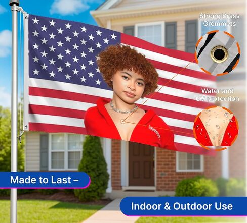 3x5 Ft Ice Rapper Spice Polyester Flag with 2 Grommets - Fun Tapestry Cool Wall Single Sided Flags for Decor College Dorm Room Guys - Icespice Poster American Flag Tapestry for Bedroom or Living Room in Kuwait