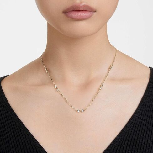 Swarovski Remix necklace, Round cut, White, Gold-tone plated in Kuwait