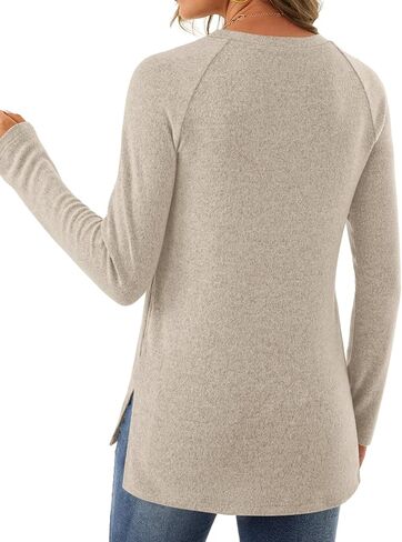GKBK Womens Tunics or Tops to Wear with Leggings Long Sleeve Shirts Fall Casual Tunic Sweater with Pockets in Saudi Arabia