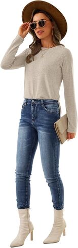 GKBK Womens Tunics or Tops to Wear with Leggings Long Sleeve Shirts Fall Casual Tunic Sweater with Pockets in Saudi Arabia