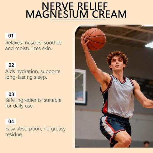 Nerve Relief Magnesium Cream with MSM & Arnica, Soothes Nerves & Daily Soothing Support, 50g/1.76oz in Saudi Arabia