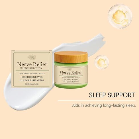Nerve Relief Magnesium Cream with MSM & Arnica, Soothes Nerves & Daily Soothing Support, 50g/1.76oz in Saudi Arabia