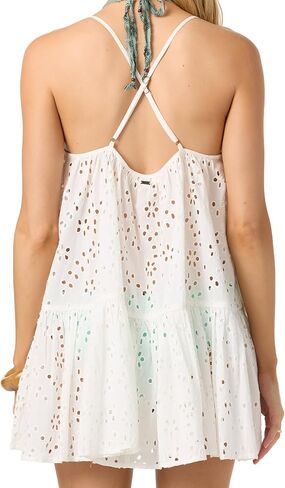 O'NEILL Women's Kylee Mini Cover-Up Dress | Cotton Eyelet, Adjustable Straps in Kuwait