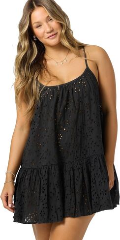 O'NEILL Women's Kylee Mini Cover-Up Dress | Cotton Eyelet, Adjustable Straps in Kuwait