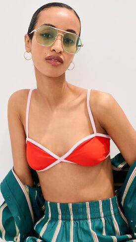 LE BOP Women's Colorblock Bikini Top in Saudi Arabia