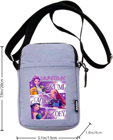 Demon Movie Hunters Mini Crossbody Bag - Small Cute Cell Phone Crossbody Purses Coin purse with Shoulder Strap in Saudi Arabia