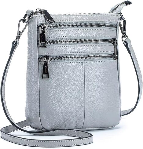 Genuine Leather Mini Small Crossbody Bag for Women, Shoulder Messenger Phone Bag with Multi Zipped Compartments in Kuwait