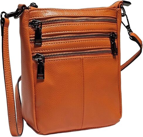 Genuine Leather Mini Small Crossbody Bag for Women, Shoulder Messenger Phone Bag with Multi Zipped Compartments in Kuwait