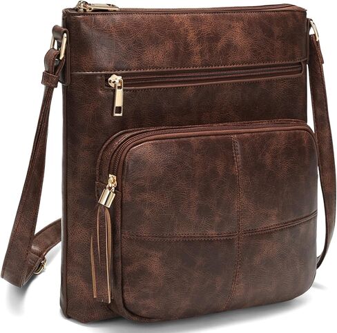 Crossbody Purses for Women Medium Vintage Crossbody Bags Women Ladies Shoulder Purses with Adjustable Strap in Saudi Arabia
