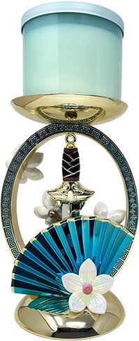 Bath & Body Works Limited Edition Princess Collection Mulan Pedestal 3-Wick Candle Holder with a Peach Gardenia Sample Soap in Kuwait