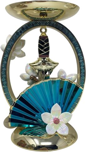 Bath & Body Works Limited Edition Princess Collection Mulan Pedestal 3-Wick Candle Holder with a Peach Gardenia Sample Soap in Kuwait