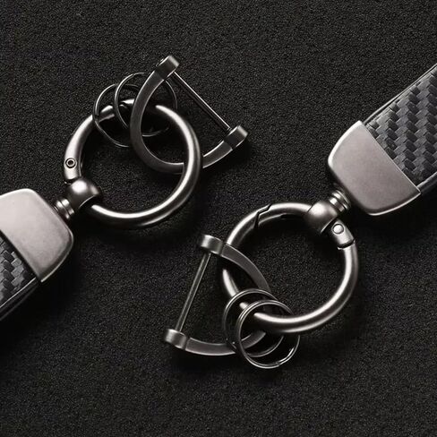 Motorcycle Key Ring Carbon Fiber Key for Ducati Monster Leather Key Chain Anti-Lost Ring Keyring Lanyard Moto Accessories in Kuwait