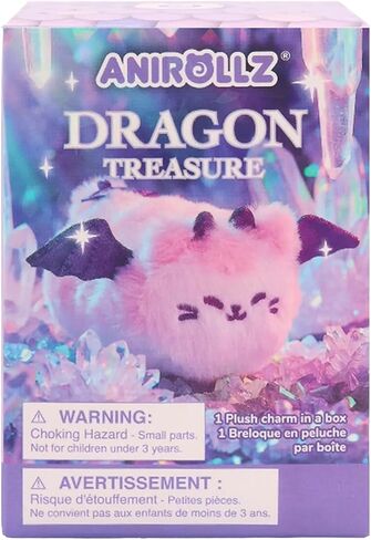 Anirollz Dragon Treasure Blind Surprise Box 3.5 Inch Plush Keychain Collectible Random Character Charm Keyring Accessory in Saudi Arabia