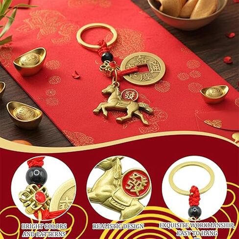 10 PCS Horse Keychain, Horses Keychains for Women, Year of the Horse 2026 Zodiac Charm, Lunar New Year Gifts for Women, Bag Charms in Saudi Arabia