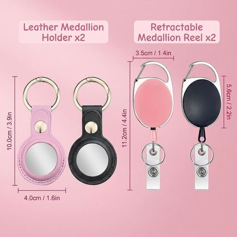 Cruise Medallion Holder, 2 Pack Retractable Keychain Badge Reel with Key Ring, Cruise Medallion Accessories for Professional and Outdoor Use in Saudi Arabia