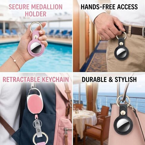 Cruise Medallion Holder, 2 Pack Retractable Keychain Badge Reel with Key Ring, Cruise Medallion Accessories for Professional and Outdoor Use in Saudi Arabia
