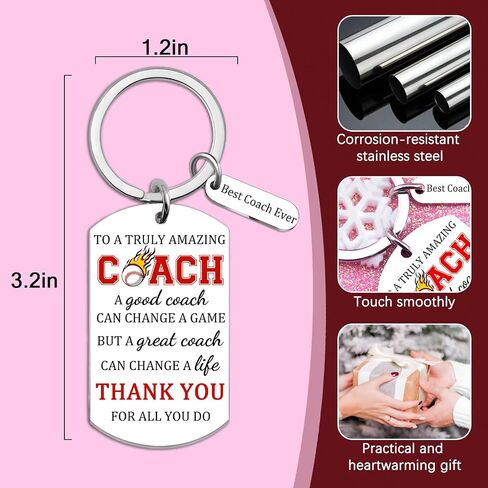 Baseball Coach Gifts for Men Baseball Keychain Best Baseballs Keychains for Boys Birthday Christmas Retirement Farewell Appreciation Gifts for Baseballs Coach Gift Ideas in Kuwait