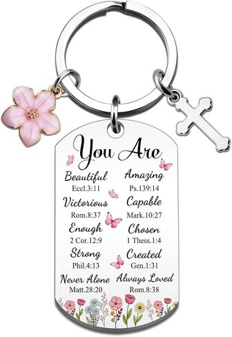 Inspirational Christian Gifts for Women Christian Keychain for Teen Girls Spiritual Religious Gift Bible Verse Accessories Faith Based Gifts for Sister Friend Mom in Saudi Arabia