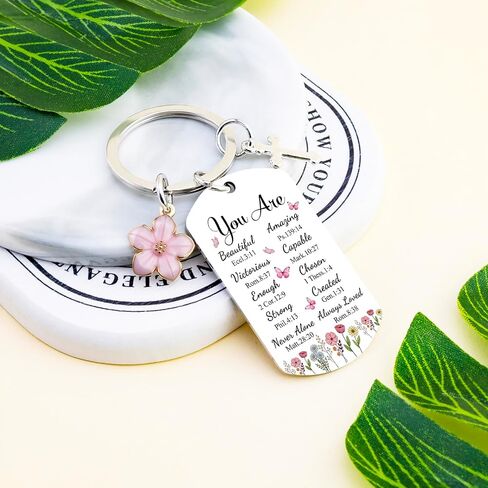 Inspirational Christian Gifts for Women Christian Keychain for Teen Girls Spiritual Religious Gift Bible Verse Accessories Faith Based Gifts for Sister Friend Mom in Saudi Arabia
