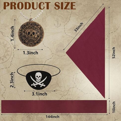 Canitor Halloween Pirate Costume Accessories for Women and Men in Saudi Arabia