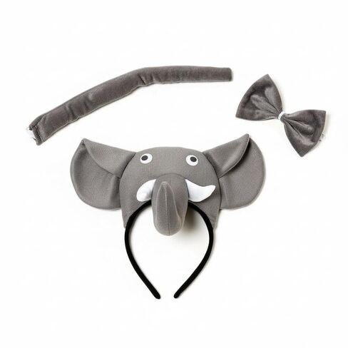 White Cow Headband with Bow and Tail Costume Set, Halloween Animal Ears Costume Dress Up Suit, Cosplay Party Supplies for Adult in Saudi Arabia