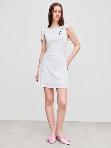 CIDER Mini Dress Bodycon Sexy Square Neck Bowknot Sleeveless High Waist Party Cocktail Elegant Dresses for Women in Kuwait