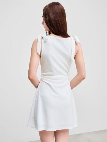 CIDER Mini Dress Bodycon Sexy Square Neck Bowknot Sleeveless High Waist Party Cocktail Elegant Dresses for Women in Kuwait