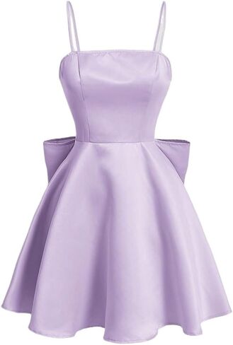Women Short Dresses Women Solid Color Spaghetti Strap Dress With Large On The Back in Saudi Arabia