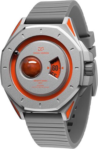 Men's Watch Quartz Gravity Series 2077 - Silicone Strap, Waterproof Orbital Luminous Futuristic Space-Themed Wristwatch in Saudi Arabia