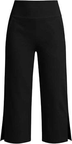 Capri Yoga Pants for Women Stretchy Business Casual Capris Summer | High Waisted Tummy Control Stretchy Business Casual Pants with Pockets Wide Leg for Yoga,Workout,Work,Office,Lounge in Kuwait