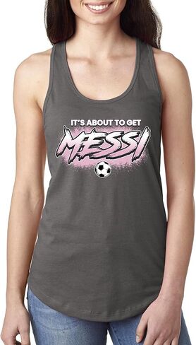 Its About to Get Miami Style Soccer Fan Goat Sports Ladies Racerback Tank Top in Kuwait