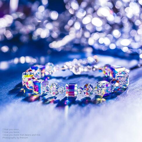 Northern Lights Ladies Crystal Bracelet, 17.8 cm with 5 cm Extension, Jewelry Gift Box for Mother's Day, Birthdays, and Anniversaries in Kuwait