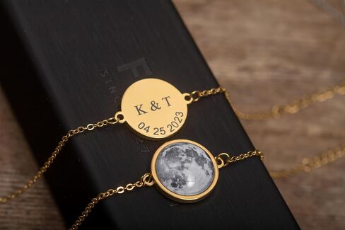 Personalized Moon Phase Bracelet, Custom Moon Phase By Date Bracelet, Custom Birth Moon Phase Jewelry, Personalized Gift For Her, Customized Birthday Gift For Women, Gift for Mom in Saudi Arabia