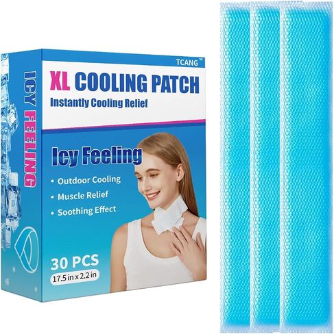 10 Packs Instant Cooling Ice Packs for Outdoor Activities Summer Heat Relief - Large Disposable Cooling Patches for Neck Body, Camping Hiking Sports, Instant Temperature Drop in Saudi Arabia