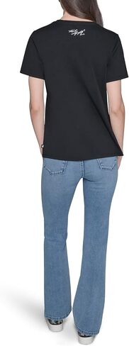 Karl Lagerfeld Women's Short Sleeve Trendy Bling Logo Choupette T-Shirt in Kuwait
