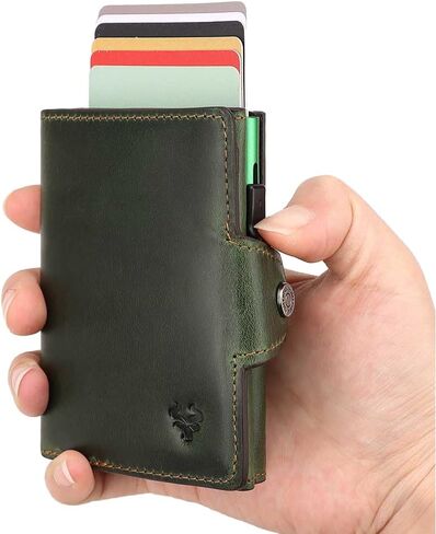 Wallet for Women,with Money Clip 10 Cards Metal Case Smart Slim Pop Up Credit Card Holder Flip with Magnetic Closure RFID Blocking wallet Zipper coin bag in Kuwait