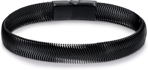 Bracelets for Men-Stainless Steel Magnetic Clasp Franco Chain Mens Bracelet in Kuwait